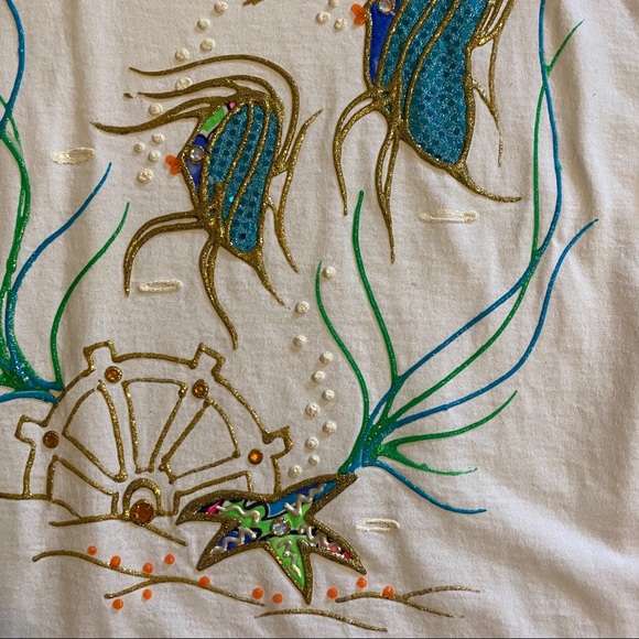 Vintage Karla Marie Shirt Nautical Marine life - Picture 3 of 5